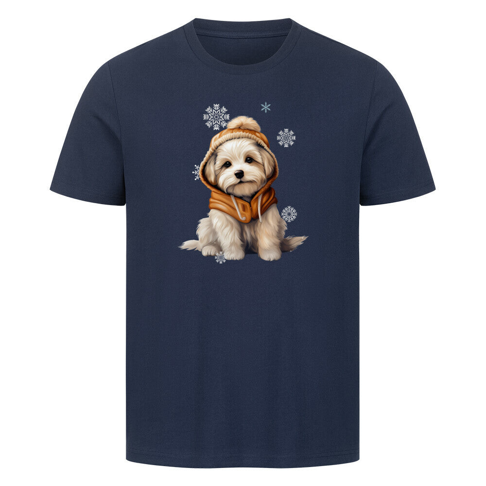 Premium T-Shirt "Malteser - Frosty" French Navy – hunde-shirt.de