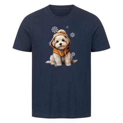 Premium T-Shirt "Malteser - Frosty" French Navy – hunde-shirt.de