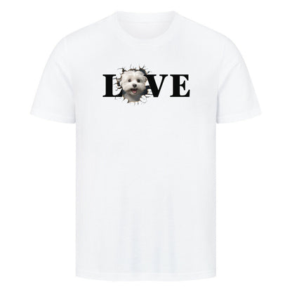 Premium T-Shirt "Malteser - LOVE" Weiß – hunde-shirt.de