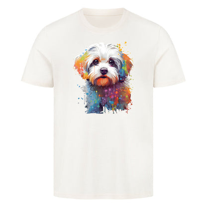 Premium T-Shirt "Malteser Paint" Natural Raw – hunde-shirt.de