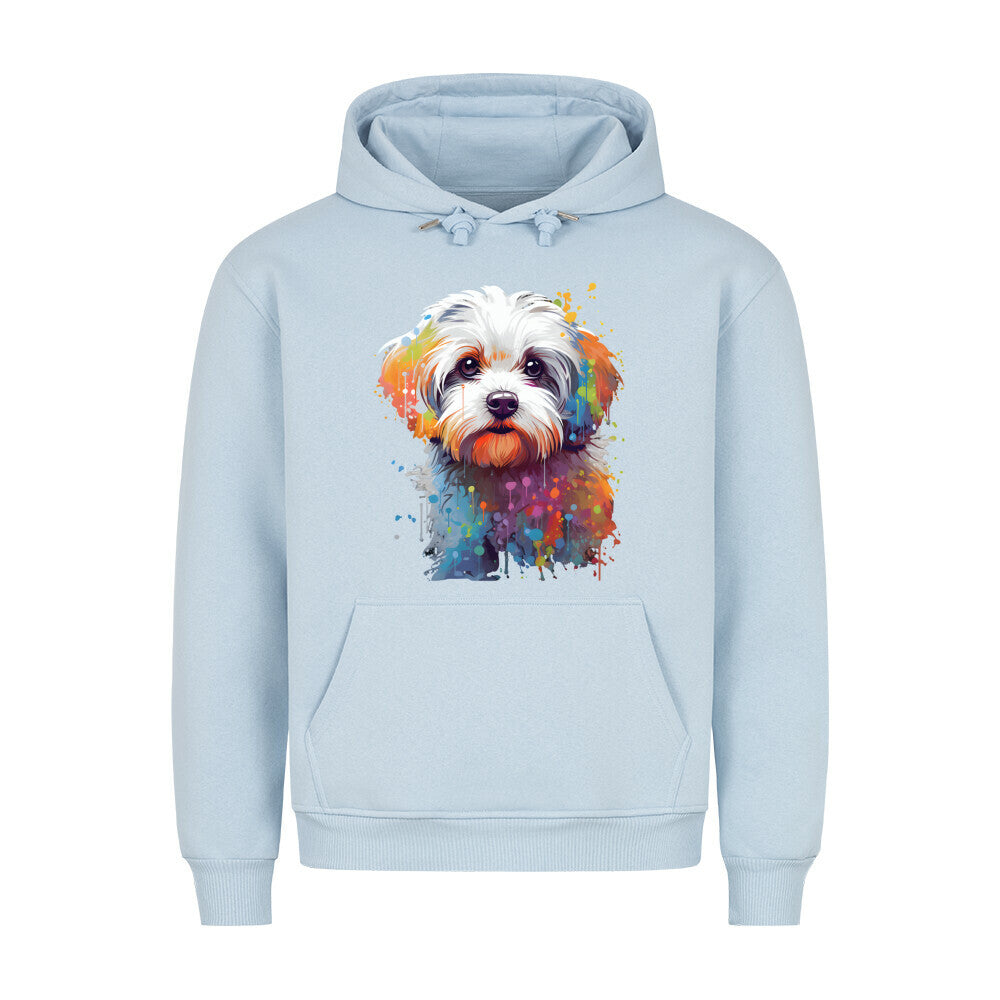 Premium Hoodie "Malteser Paint" Babyblau – hunde-shirt.de