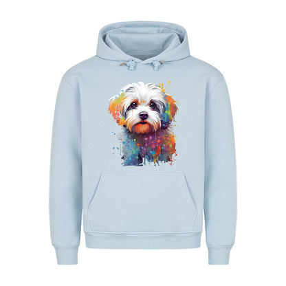 Premium Hoodie "Malteser Paint" Babyblau – hunde-shirt.de