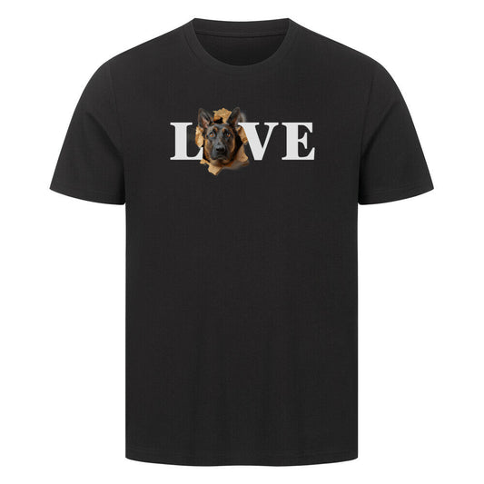 Premium T-Shirt "Malinois - LOVE" Schwarz – hunde-shirt.de