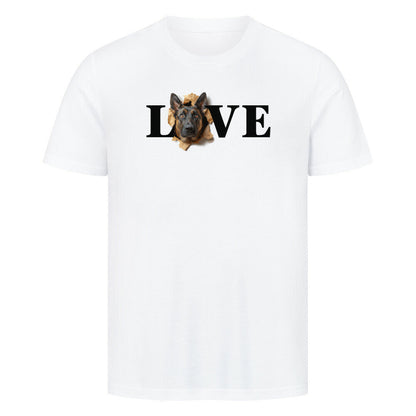Premium T-Shirt "Malinois - LOVE" Weiß – hunde-shirt.de