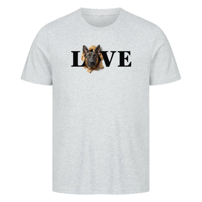 Premium T-Shirt "Malinois - LOVE" Heather Grey – hunde-shirt.de