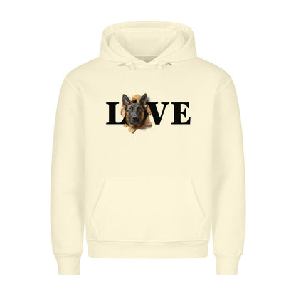Premium Hoodie "Malinois - LOVE" Beige – hunde-shirt.de