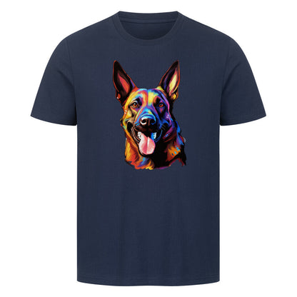 Premium T-Shirt "Malinois - Paint" French Navy – hunde-shirt.de