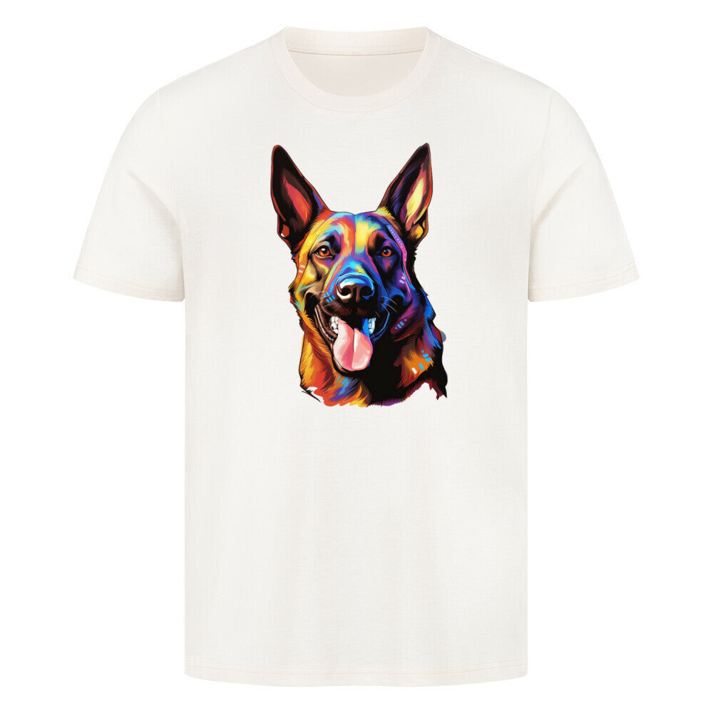 Premium T-Shirt "Malinois - Paint" Natural Raw – hunde-shirt.de