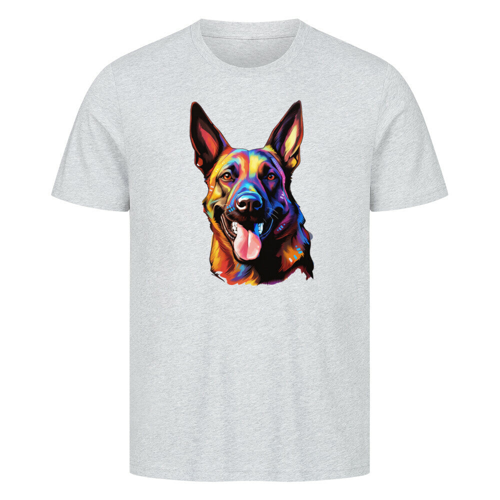Premium T-Shirt "Malinois - Paint" Heather Grey – hunde-shirt.de