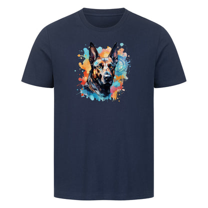 Premium T-Shirt "Malinois - Splash" French Navy – hunde-shirt.de