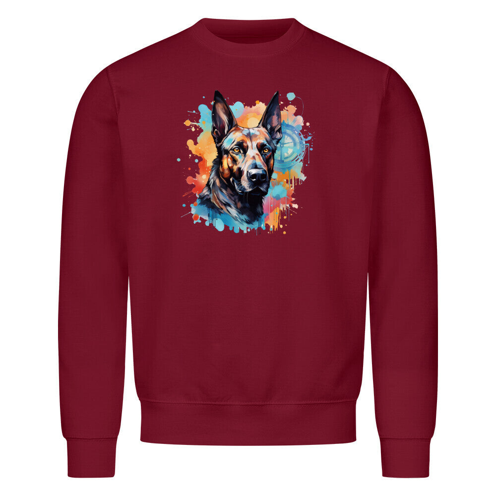Premium Sweatshirt "Malinois - Splash" Burgunder – hunde-shirt.de