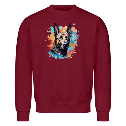 Premium Sweatshirt "Malinois - Splash" Burgunder – hunde-shirt.de