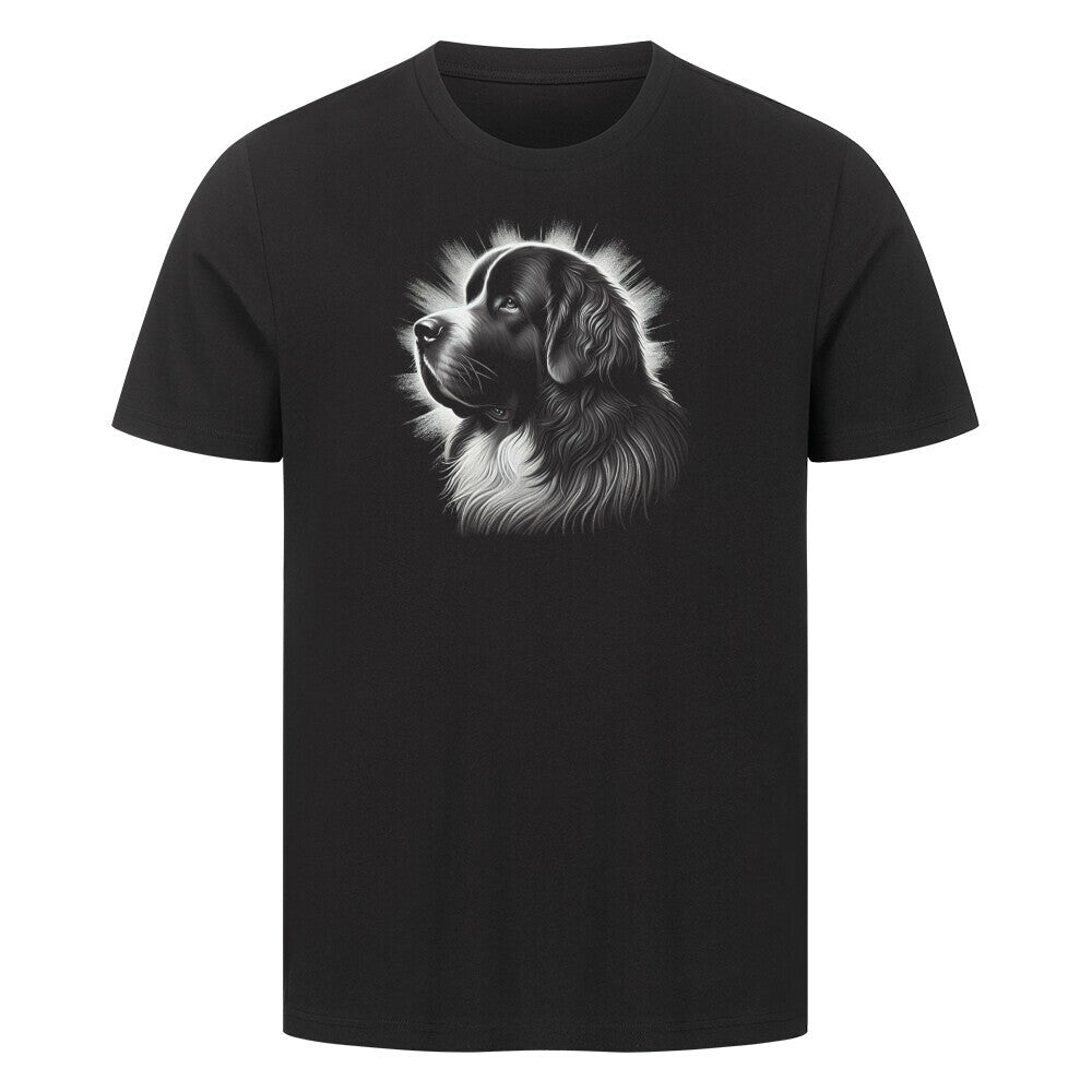 Premium T-Shirt "Landseer - Shine" Schwarz – hunde-shirt.de