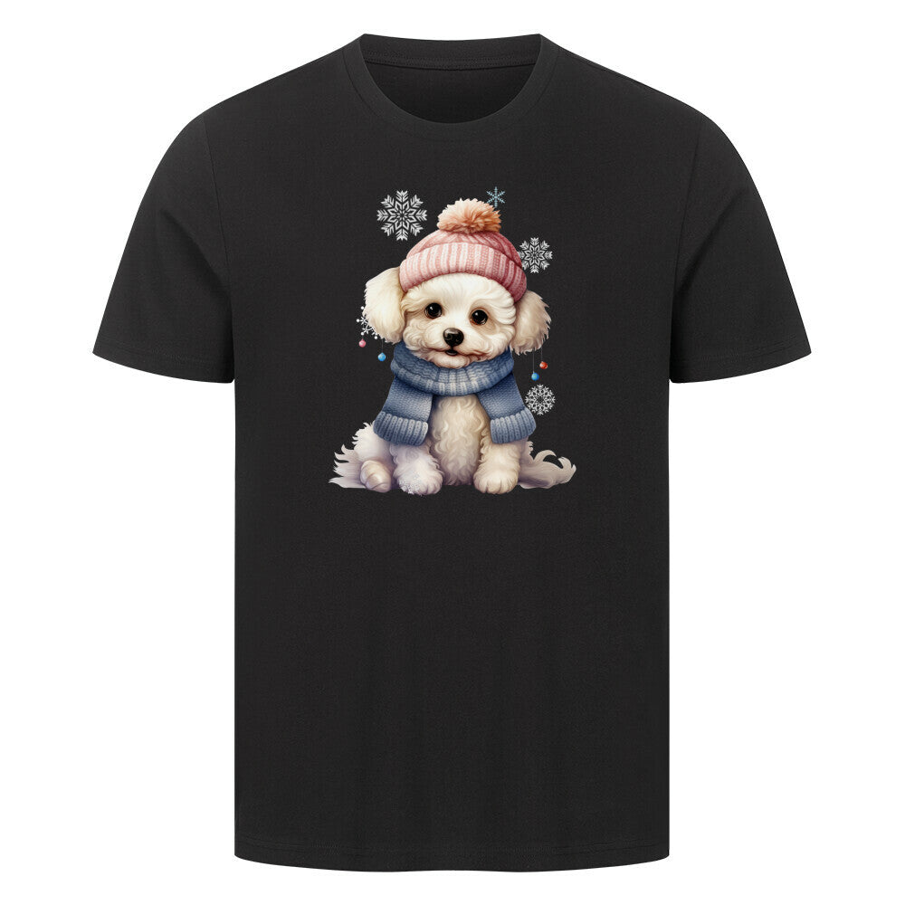 Premium T-Shirt "Bichon Frisé Frosty" Schwarz – hunde-shirt.de