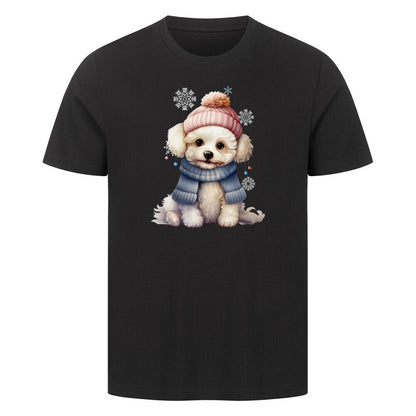 Premium T-Shirt "Bichon Frisé Frosty" Schwarz – hunde-shirt.de