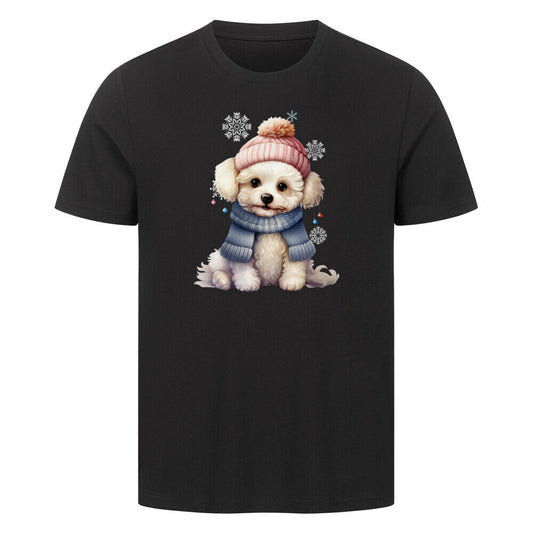 Premium T-Shirt "Bichon Frisé Frosty" Schwarz – hunde-shirt.de