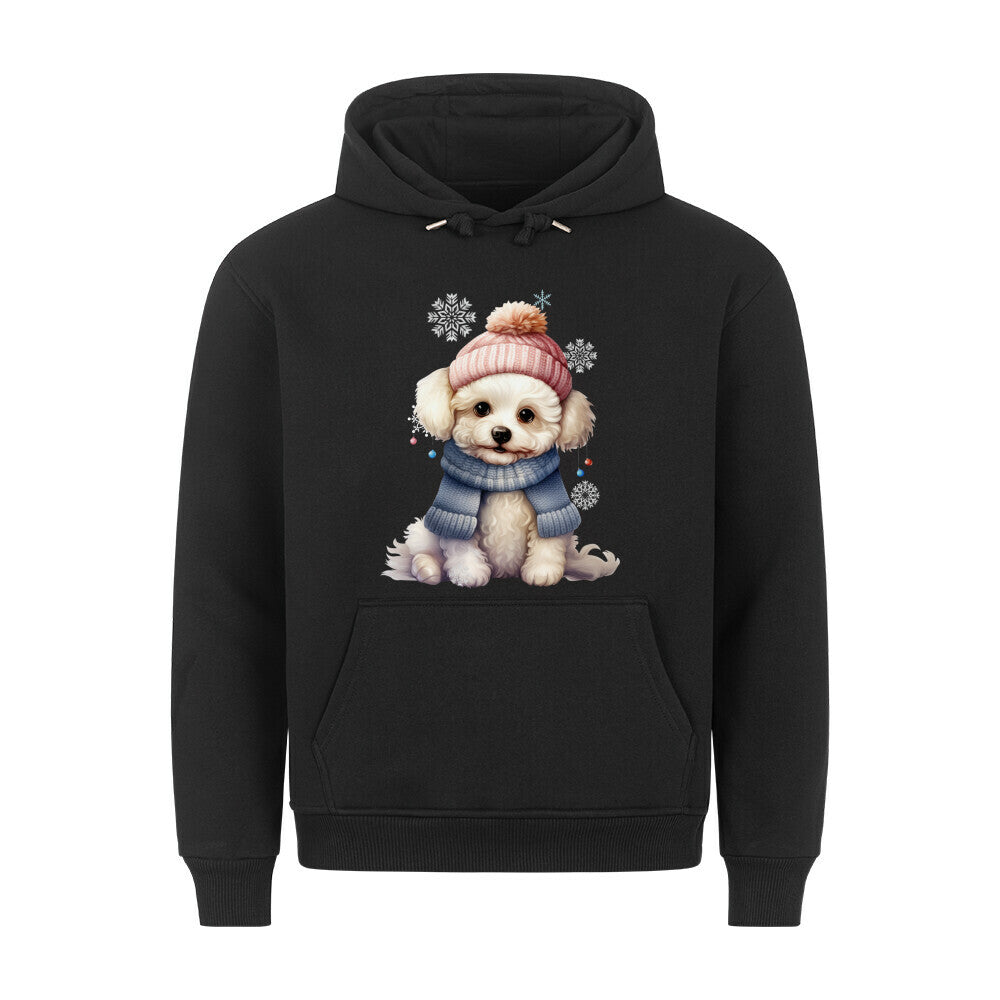 Premium Hoodie "Bichon Frisé - Frosty" Schwarz – hunde-shirt.de