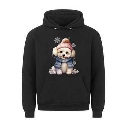 Premium Hoodie "Bichon Frisé - Frosty" Schwarz – hunde-shirt.de