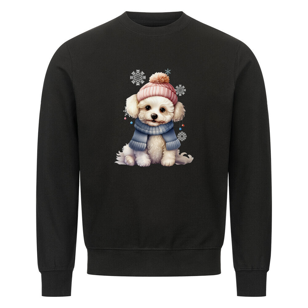 Premium Sweatshirt "Bichon Frisé - Frosty" Schwarz – hunde-shirt.de