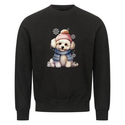 Premium Sweatshirt "Bichon Frisé - Frosty" Schwarz – hunde-shirt.de