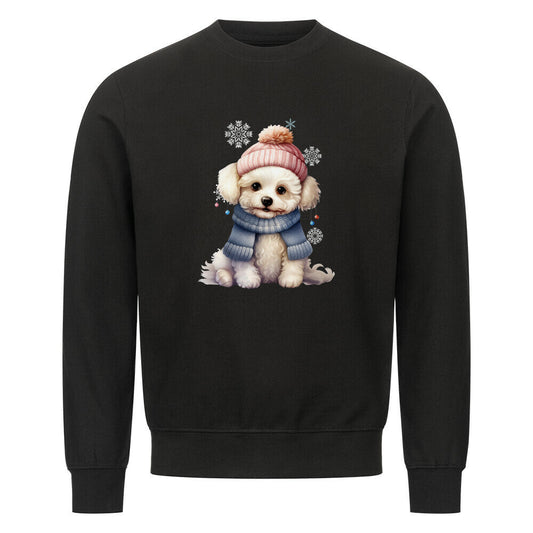 Premium Sweatshirt "Bichon Frisé - Frosty" Schwarz – hunde-shirt.de
