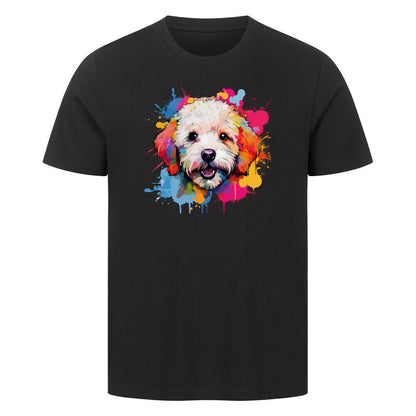 Premium T-Shirt "Bichon Frisé Paint" Schwarz – hunde-shirt.de