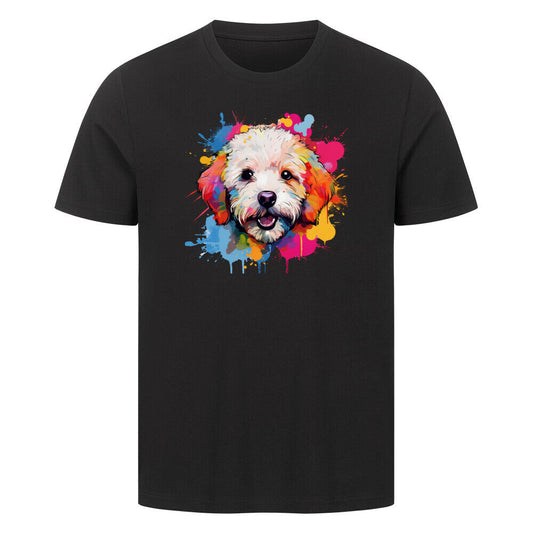 Premium T-Shirt "Bichon Frisé Paint" Schwarz – hunde-shirt.de