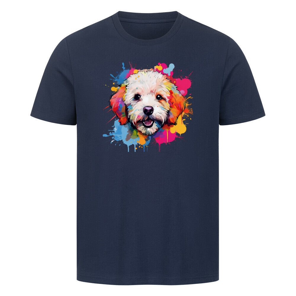 Premium T-Shirt "Bichon Frisé Paint" French Navy – hunde-shirt.de