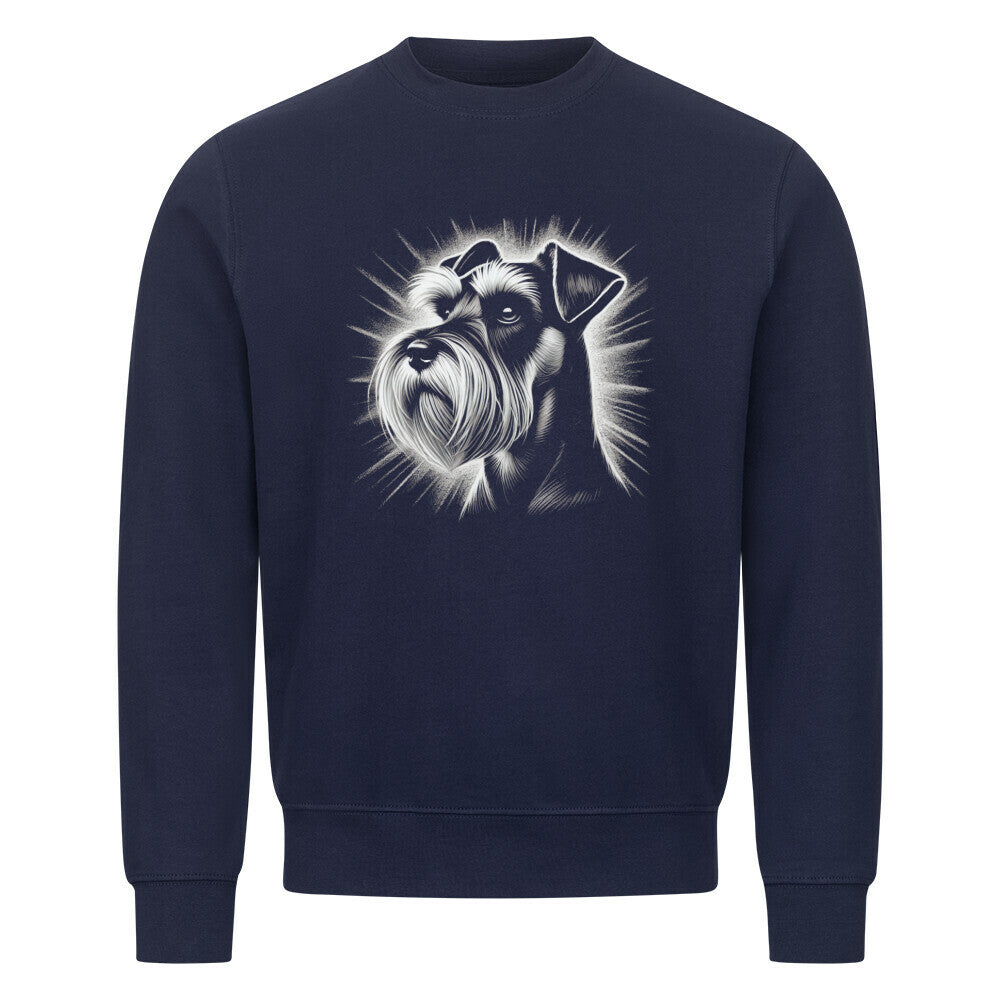 Premium Sweatshirt "Zwergschnauzer Shine" Navy Blue – hunde-shirt.de