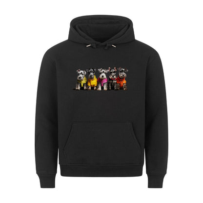 Premium Hoodie "Zwergschnauzer Parade" Schwarz – hunde-shirt.de