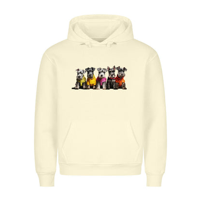 Premium Hoodie "Zwergschnauzer Parade" Beige – hunde-shirt.de