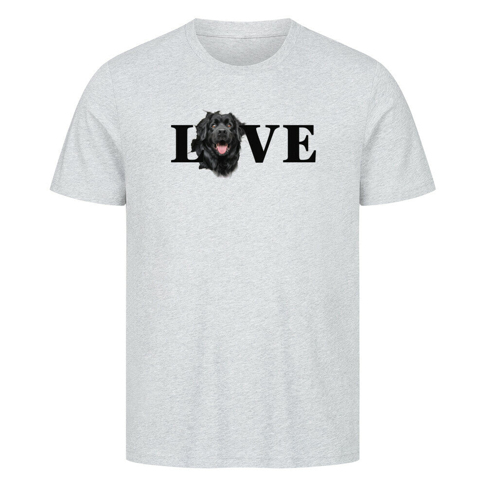 Premium T-Shirt "Neufundländer LOVE" Heather Grey – hunde-shirt.de