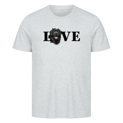 Premium T-Shirt "Neufundländer LOVE" Heather Grey – hunde-shirt.de