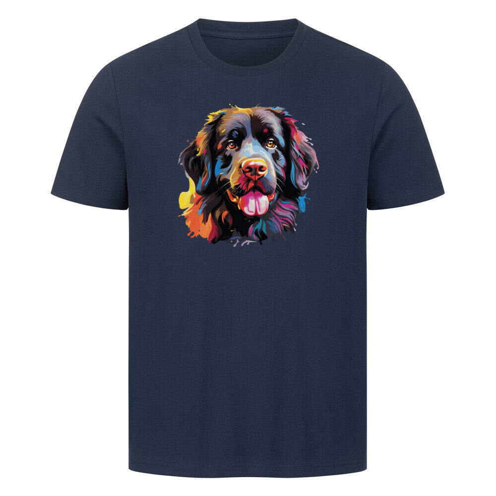 Premium T-Shirt "Neufundländer Paint" French Navy – hunde-shirt.de