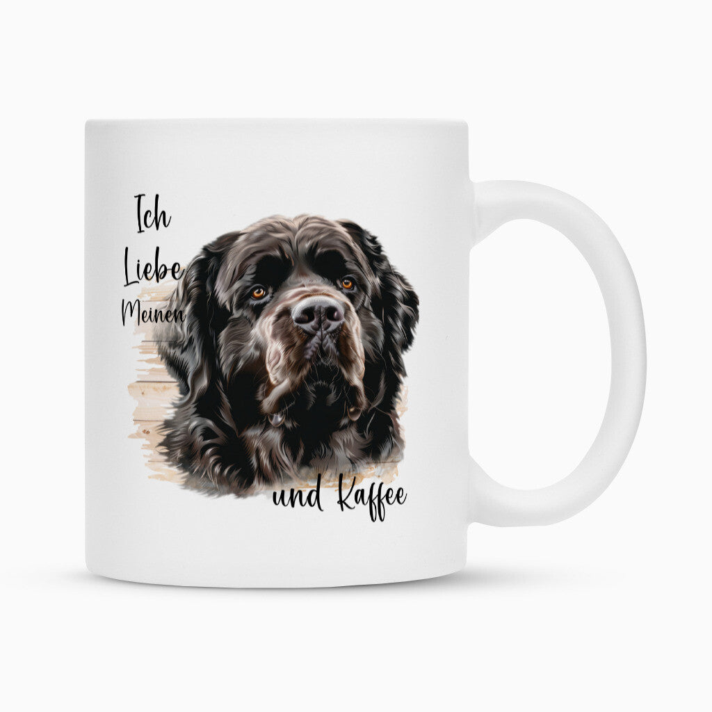 Tasse "Neufundländer braun - Ich liebe..." Weiß – hunde-shirt.de