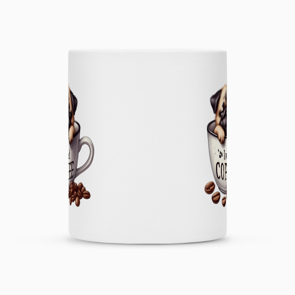Tasse "Mops - I need Coffee" – hunde-shirt.de