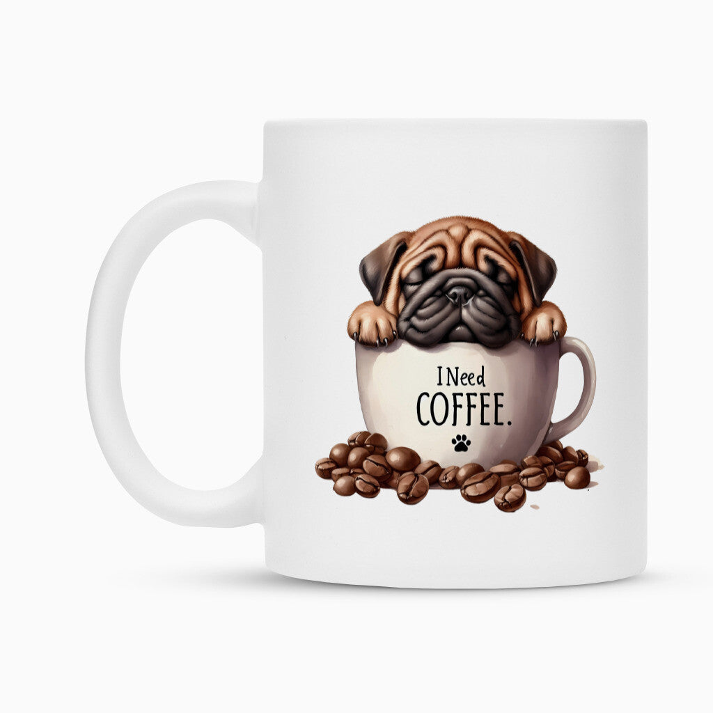 Tasse "English Mastiff - I need Coffee" – hunde-shirt.de