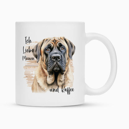 Tasse "English Mastiff - Ich liebe..." Weiß – hunde-shirt.de