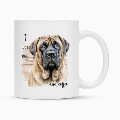 Tasse "English Mastiff - I love my..." Weiß – hunde-shirt.de