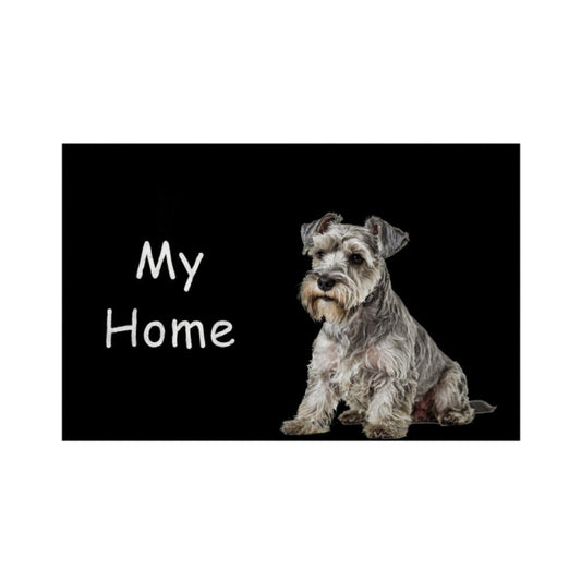 Fußmatte "Zwergschnauzer - Herzlich Willkommen" Weiß – hunde-shirt.de