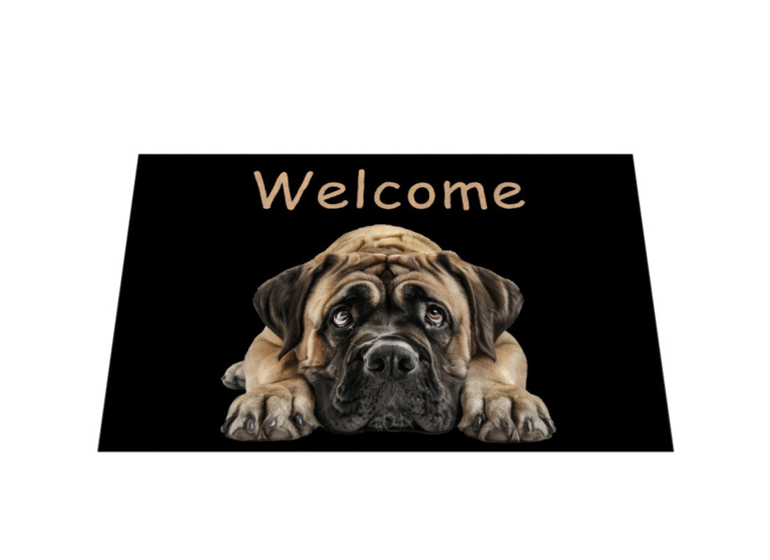 Fußmatte "Bullmastiff - Welcome" – hunde-shirt.de