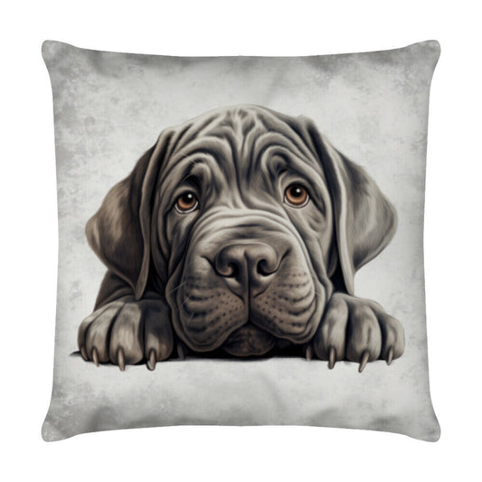 Kissen "Mastino - Blick" Weiß – hunde-shirt.de