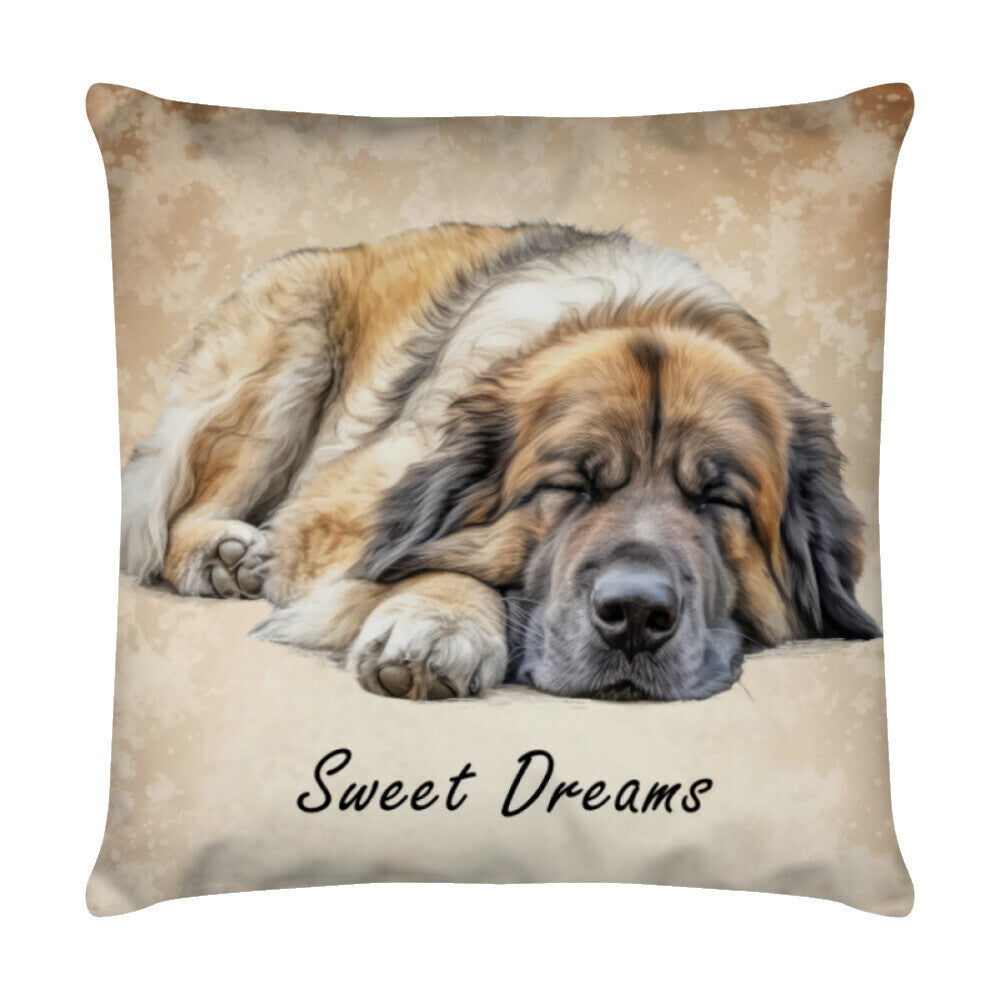 Kissen "Owtscharka - Sweet Dreams" Weiß – hunde-shirt.de