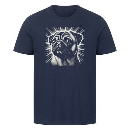 Premium T-Shirt "Mops - Bright" French Navy – hunde-shirt.de