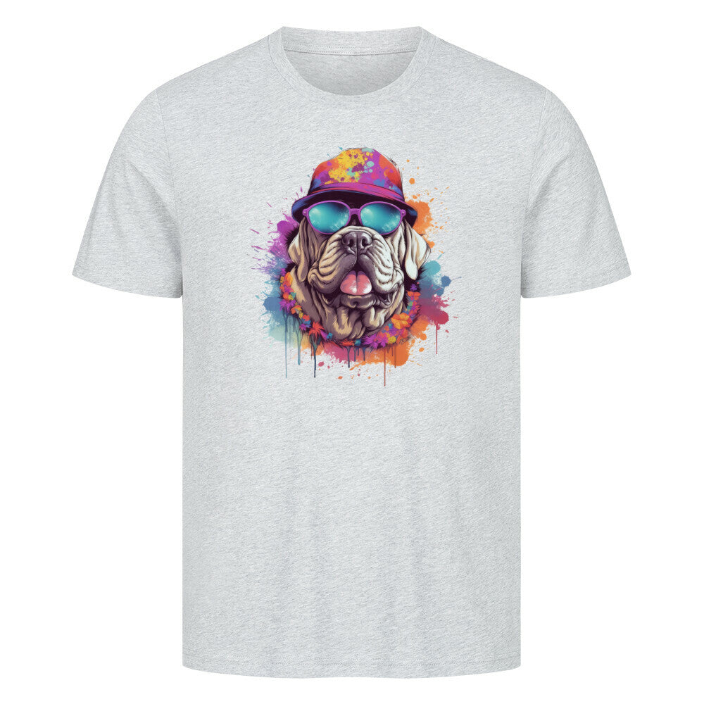 Premium T-Shirt "Mastino - Summer" Heather Grey – hunde-shirt.de