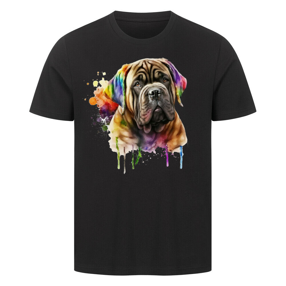 Premium T-Shirt "Mastino - Paint" Schwarz – hunde-shirt.de