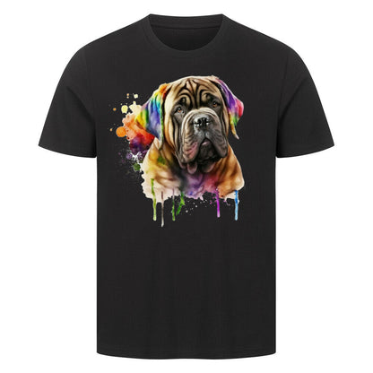 Premium T-Shirt "Mastino - Paint" Schwarz – hunde-shirt.de