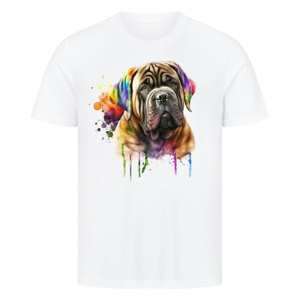 Premium T-Shirt "Mastino - Paint" Weiß – hunde-shirt.de