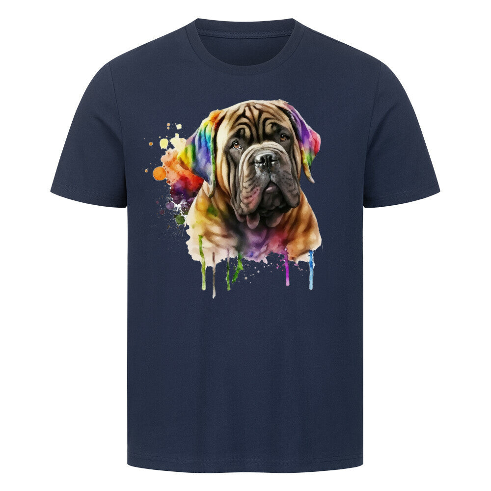 Premium T-Shirt "Mastino - Paint" French Navy – hunde-shirt.de