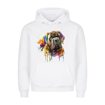 Premium Hoodie "Mastino - Paint" Weiß – hunde-shirt.de
